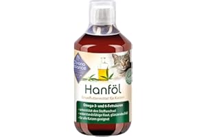 Chronobalance® 500 ml di olio di canapa per gatti – 100% puro e naturale – per pelli sensibili, cura del pelo – favorisce le difese