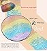 Rainbow Highlighter Blusher Eyeshadow Shimmer Powder Palette 3 In 1 Makeup Bronzer Contour Cosmetics