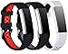 Produktbild Greatfine Sport Smart Watch Fitness Armband Ersatzarmband für Fitbit Alta / Fitbit Alta HR Classic Herzfrequenz Smart Watch Fitness Tracker Zubehör (Free Size, BlackRed/BlackGrey/WhiteBlack 3)