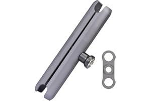 FANAUE Anti-Theft Double Socket Arm Compatible with RAM Mounts B Size Ball Head and Bike Motorcycle Phone Holder, Fits Industry All Standard 1" Ball Adapters, Made of Aluminum Alloy Length 6.06"