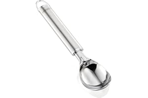 Leifheit Cuillère à glace inox Sterling, Cuillère à crème glacée de haute qualité, Cuiller à servir au design élégant, portionneuse à glace durable, formeuse boules de glace avec œillet de suspension