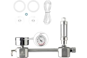 Bedler Kit de générateur de CO2 pour Aquarium DIY Système de générateur de CO2 avec Compteur de Bulles et clapet Anti-Retour Kit de réacteur à dioxyde de Carbone pour Plantes Aquarium Régulateur de C