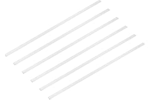 sourcing map 6 Pcs Square Aluminum Flat Bar, 3/32" (2mm) Thick x 5/16" (8mm) Width x 12" (305mm) Long 6061 Aluminum Flat Plate Solid New Mill Stock Silver for Industrial Building