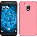 Produktbild PhoneNatic Case für Motorola Moto G4 Play Hülle rosa gummiert Hard-case + 2 Schutzfolien