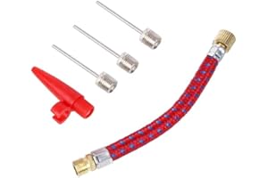 EMMEXX Apofly 1set 5 in 1 Nadelventil Schlauch Luftpumpe Verlängerungsschlauch Ventil Nadel, Füllschlauch Luft Needles Ballpumpe Nadeln Basketball-Nadel für Inflating