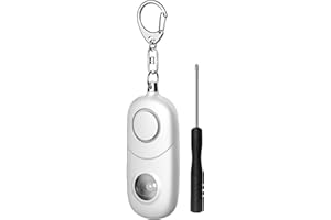 Qoosea Llavero Alarma Personal 135dB con Luz Estroboscópica para Mujeres, Niños, Estudiantes, Ancianos – Alerta de Seguridad, Autodefensa de Emergencia, Carrera Nocturna, Senderismo