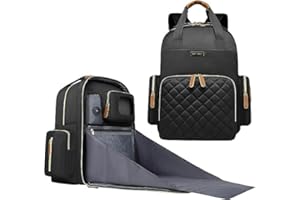 CYUREAY Wickeltaschen-Rucksack mit Wickelstation, Baby-Wickeltaschen-Organizer für Mütter und Väter – Windel-Tragetaschen für Krankenhaus, Kinderwagen, Reisetasche für Flugzeug, Baby-Essentials