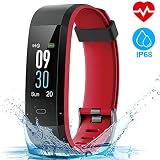 【Nuevo estilo, pantalla LCD a color con sensor de luz】 Pantalla LCD a color de 0.96 pulgadas pulsera actividad que ofrece una excelente calidad de imagen en HD.con 5 niveles de brillo que se pueden configurar manualmente mediante la aplicación. Carga por USB y mayor duración de la batería.