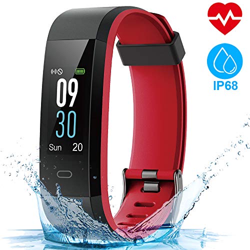 HOMSCAM Pulsera Inteligente, Pulsera Actividad Impermeable IP68 con Monitor de Calorías, Monitor de Ritmo Cardíaco, Captura de cámara, Notificación de Mensajes para Android y iOS Teléfono móvil