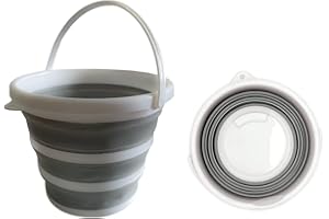 Seau pliable de 10L Seau pliable rond Seau pliable en plastique Seau de pêche en plein air pour la maison et seau pour le nettoyage, le lavage de voiture, la cuisine