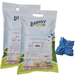 2 x 4 kg Bunny Kaninchen Traum Special Edition Futter für Nager+ Microfasertuch
