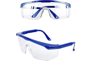 JUHONNZ Safety Goggles,2 Pcs Wrap Around Safty Glasses Anti-Fog Protective Goggles Grey Frames Eye goggles protectionfor Kids adult Eye Protection with Clear Thicker PC Lenses For Outdoor Activities