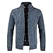 Produktbild Oliviavan,Sweatjacke mit Kapuze Mantel Business Kleidung coolen Steppjacke Mode Männer Herbst Winter Casaul Zipper Jacke Stricken Strickjacke Langarm Mantel