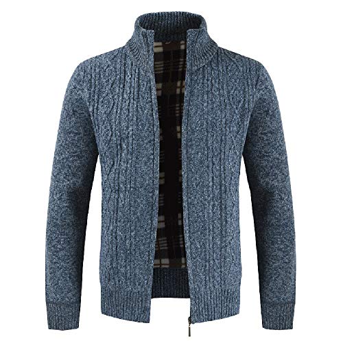 Preisvergleich Produktbild Oliviavan,Sweatjacke mit Kapuze Mantel Business Kleidung coolen Steppjacke Mode Männer Herbst Winter Casaul Zipper Jacke Stricken Strickjacke Langarm Mantel