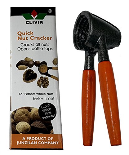 K151 CLIVIA Profi Nußknacker mit Holzgriff Nusszange Knacker Nussöffner Nussbrecher