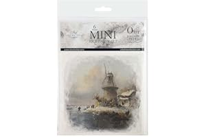 ITD Collection - Ensemble créatif de mini papier de riz pour scrapbooking - 14,8 x 14,8 cm (6 feuilles) Papiers de riz pour découpage pour scrapbooking et travaux manuels - Multicolore (RSM089)