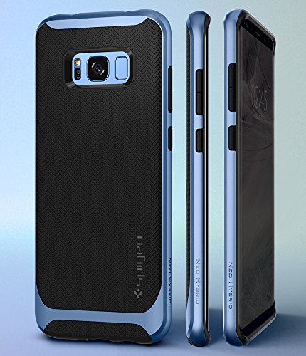Spigen Funda Galaxy S8  Carcasa  Neo Hybrid  Protecci  n interna flexible y marco reforzado de parachoques duro para Galaxy S8  2017  - Coral Azul