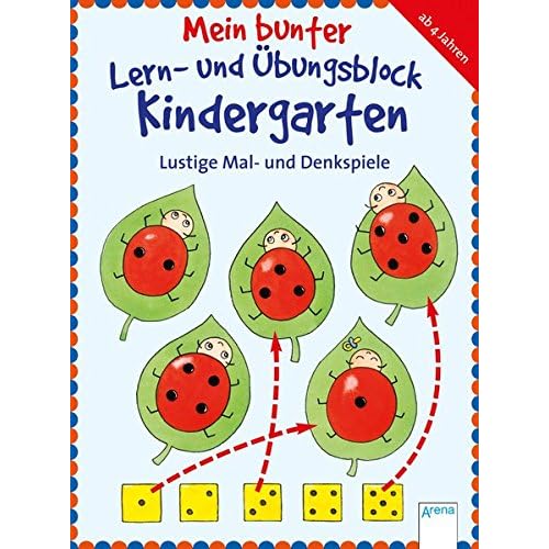 Lustige Mal- und Denkspiele: Mein bunter Lern- und Übungsblock Kindergarten