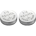 2 x Renata 319 Watch Battery Swiss Made Silver Oxide 1.5 v(SR527SW)