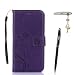 Produktbild Samsung Galaxy C5 Hülle, Samsung Galaxy C5 Pro Schutzhülle, Alfort 3 in 1 Lederhülle Fashion Design Premium PU Leder Hohe Qualität Tasche Case Cover Kasten Abdeckung Wallet für Samsung Galaxy C5 C5000 / Samsung Galaxy C5 Pro 5.2" Smartphone Funktion Standfunktion Unterstützte Telefone und Magnetverschluss mit Schmetterling ( Dunkles Violet ) + Alfort Schwarz Stylus Pen + Netter Staub Stecker