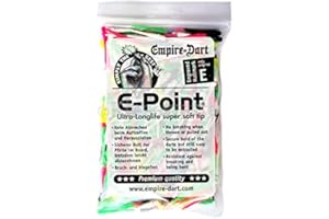 GOKarli Empire Dart E-Point Ultra Longlife Dartspitzen 2BA lang Softtips Soft Tips Long Bunt 100 Stück Softdart Spitzen
