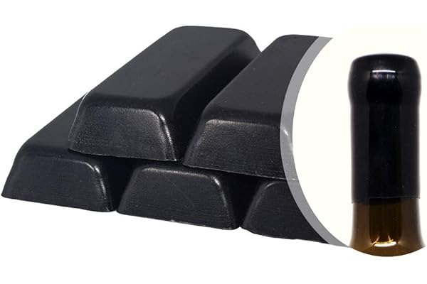 Boîte de 500 g. Cire Souple Noire pour sceller bouteilles de vin, bière, eau-de-vie, liqueur (Noire, 500)
