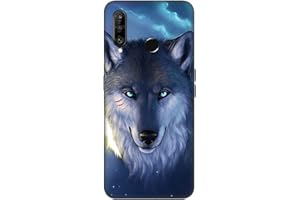 DiaryTown para Funda Huawei P30 Lite, Carcasa Silicona Blando Huawei P30 Lite Funda Negro con Dibujos Animal, Slim y Ligero Gel TPU Piel Antigolpes Protectora Back Cubierta, Lobo A