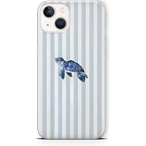 Multitronic iPhone 15 ile Uyumlu Deniz Kaplumbağası Desenli Şeffaf Telefon Kılıfı