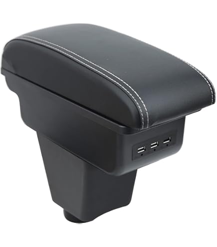 Accessorio Auto Per Clio 2013-2020 Bracciolo Auto Per Renault Clio 2013-2017 - Doppio Spazio, 7 Porte USB Console Centrale Con Portabevande Bracciolo Auto Renault Clio