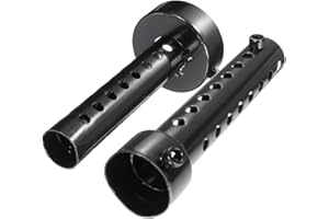 TOTMOX 2PCs 35mm Silencieux d'échappement universel pour moto DB Killer Silencieux d'échappement 35mm - Noir