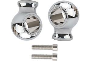 Baceyong Motorcycle Handlebar Risers Mount Clamps 32mm (1 1/4") for Motorcycle Dirt Bike ATV, 1 1/4"(32mm) Handle Bar Riser Mount Clamps Handlebar Risers, Billet Handle Bar Mount Clamps Riser, Chrome