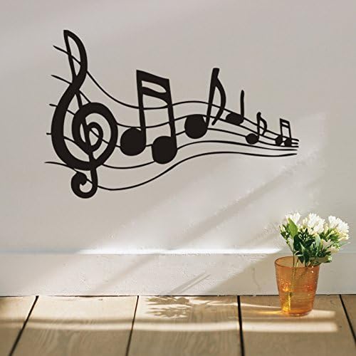 MCHSHOP Walking Musical Notes ScoreDIY Removable Paper Mural Art Wall sticker Home Decals Décor Livingroom bedroom