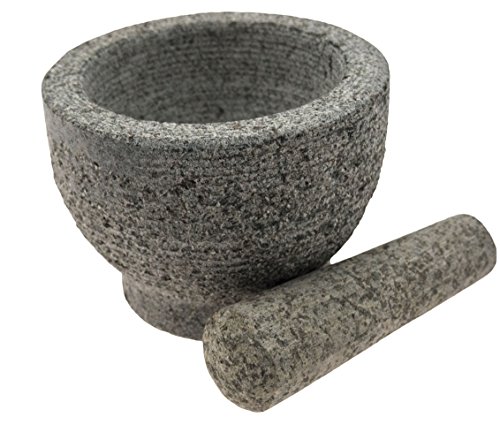 Mörser Set massiv aus Gewürzmörser mit Stößel (Schlegel) aus Granit - 2
