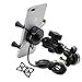 Price comparison product image TR Turn Raise Motorcycle Phone Mount USB Charging Holder, Universal Rotation for iPhone Samsung Galaxy and Other Smartphones with 3.5-6 Inches Screen