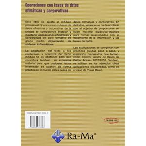 Operaciones con bases de datos ofimáticas y corporativa