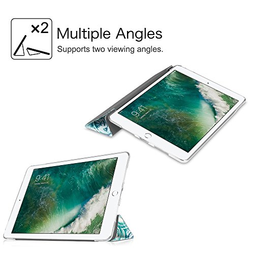 Fintie iPad 9.7 Zoll 2017 Hülle – Ultra Slim Superleicht Schutzhülle mit Lichtdurchlässig Rückseite Abdeckung Smart Cover Case Tasche mit Auto Schlaf / Wach und Standfunktion für Apple iPad 2017 Neue Modell, smaragdblau - 6