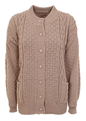 chunky crew neck cardigan