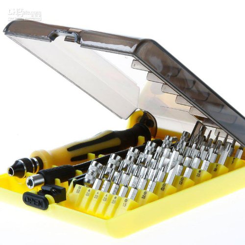 JZK@ 45 tlg Universal Professionellen Handywerkzeug Werkzeugset Schraubendreher Reparatur Set Repair Tool Kit für Smartphone/ Handy/ Laptop/ PC/ iPhone/ MacBook etc, JK-6089b