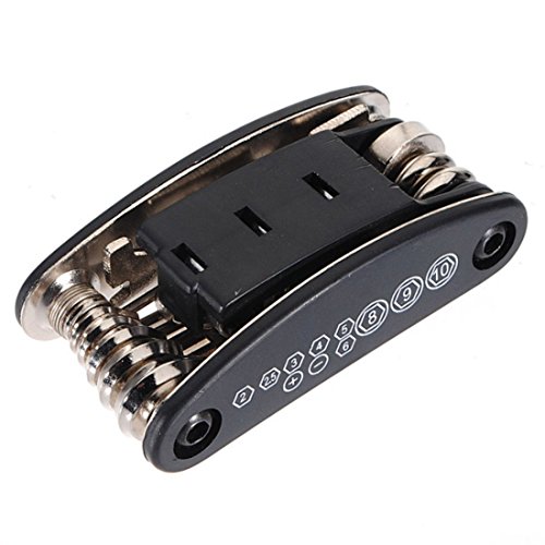 Qiorange Fahrradwerkzeug 16 Multi-Function Fahrrad Reparatur-Set Mini Falt Multitool Alu - 5
