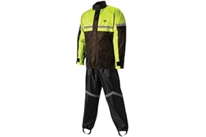 Nelson-Rigg Stormrider Rain Suit; 100% Waterproof, Pants and Jacket Included with Reflective Striping