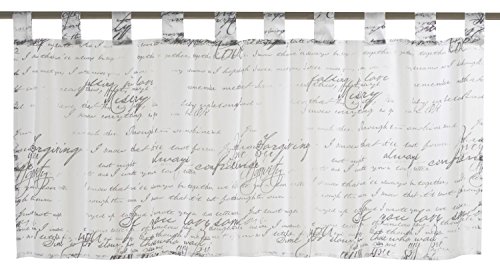 Bistrogardine Loveletter schwarz - weiß transparent 140x48cm