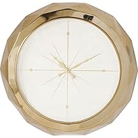 Kare Wanduhr Stardust Ø50cm Reloj de Pared, Metal, Dorado, 10 x 50 x 50 cm