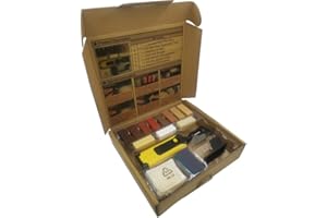 Aiuphing kit riparazione piastrelle scheggiate, Set 17 pezzi per parquet per laminato e superfici in legno di tutti i tipi, piani di lavoro