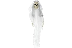 Folat Halloween-dekoration hängande dekoration-brudskelett - Halloween-30 x 90 cm, vit, 23906