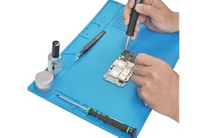 SZKKQKJ lötmatte,Reparatur- und Lötmatte Silikon, 500°C Werkbankmatte,für die Reparatur von Uhren, Telefonen Laptops (34 * 23cm)