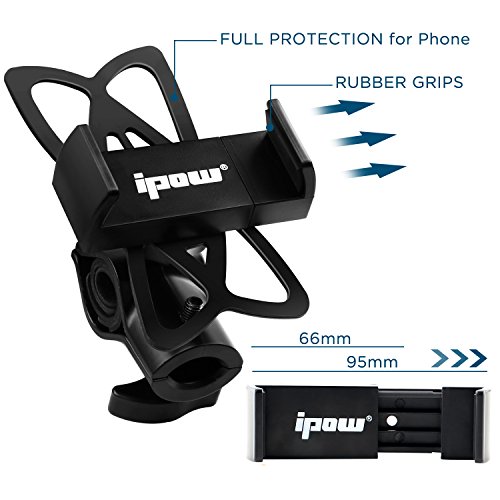 ipow Fahrrad Handyhalter, Stark Metall Fahrradhalterung fÃ¼r alle Smartphone und Fahrrad & Motorradlenker, geeignet fÃ¼r Handy & Navi wie iPhone X/8/7plus/6s/6 plus/SE, samsung, LG,usw.