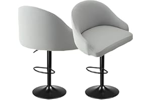 Mswborml Printed Reusable Pub Counter Stool Chair Covers with Curved Back Set of 4/2, Swivel Kitchen Bar Stool Chair Covers with Arms, Washable Barstool Chair Cover for Low Short Back Chair,I,2PCS