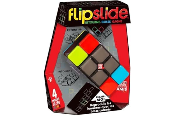 Jeu électronique Portable FLIPSLIDE - RETOURNE, Glisse, GAGNE Reproduis Les lumières avec Les Blocs colorés. 4 Modes de Jeu. Multijoueur ! Défie tes Amis !
