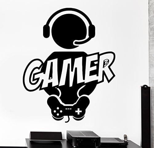 Wall Sticker Gaming Gamer Joystick Video Computer Game Vinyl Decal