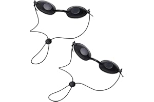NODCOWS Confezione da 2 Occhialini Protettivi per Solarium UV, Occhiali Infrarossi Speciali per Lampada a Luce Rossa, Lampada Abbronzante per Prendere il Sole, Proteggere Gli Occhi per Beauty Clinic (Nero)
